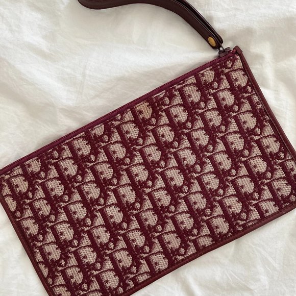 Dior Handbags - 1970s Vintage Dior Monogramme Oblique Wristlet